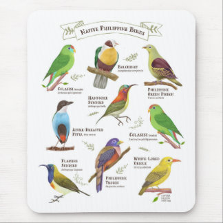 Tapis De Souris Les oiseaux natifs aux Philippines