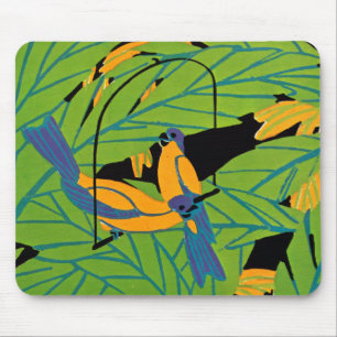 Tapis De Souris Les oiseaux tropicaux Art déco de Seguy