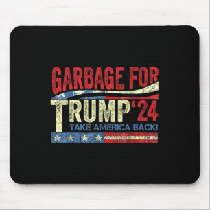 Tapis De Souris Les ordures pour Trump 2024 Drôle partisan de Trum