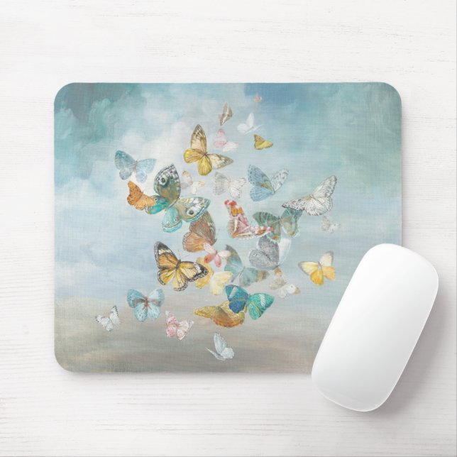 Tapis De Souris Les papillons dans les nuages (Avec souris)