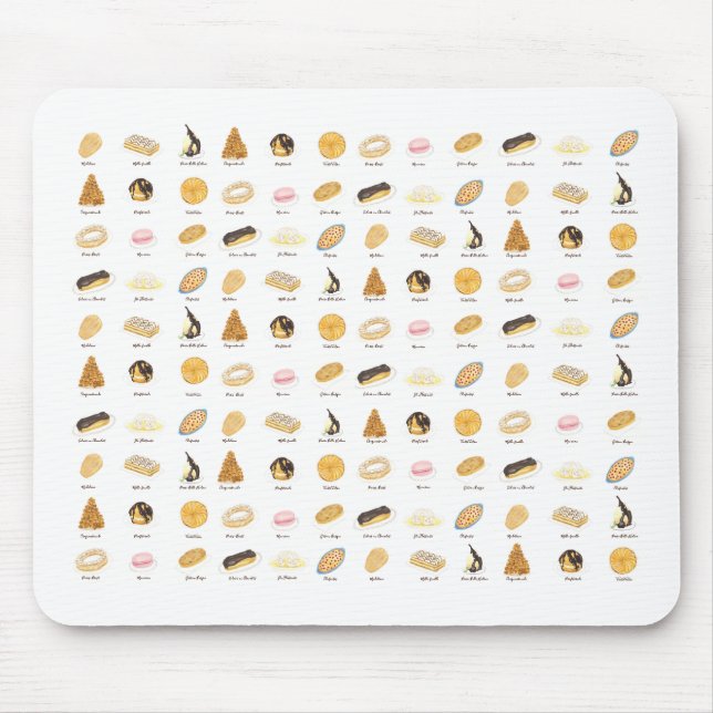 Tapis De Souris Les Pâtisserie Françaises (Devant)