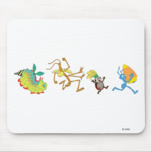 Tapis De Souris Les personnages d'A Bug's Life pourchassent après