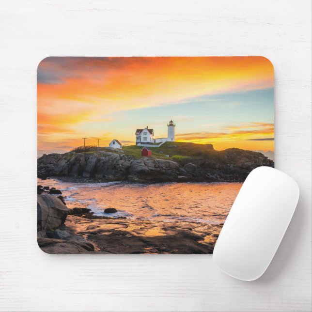 Tapis De Souris Les phares | Nubble Lighthouse Maine (Avec souris)