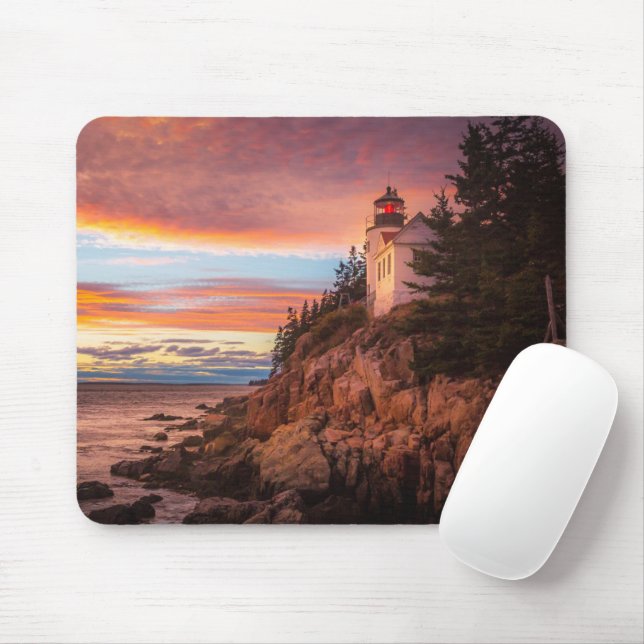 Tapis De Souris Les phares | Parc national Acadia Maine (Avec souris)