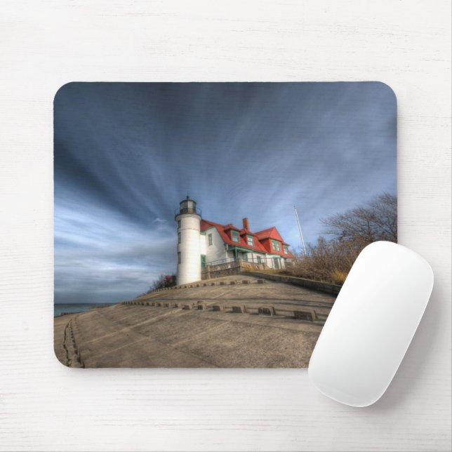 Tapis De Souris Les phares | Point Betsie Lake Michigan (Avec souris)