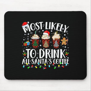 Tapis De Souris Les Plus Susceptibles De Boire Tout Père Noël Corr