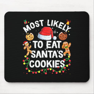 Tapis De Souris Les Plus Susceptibles De Manger Père Noël Cookies 
