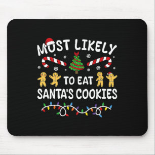 Tapis De Souris Les Plus Susceptibles De Manger Père Noël Cookies