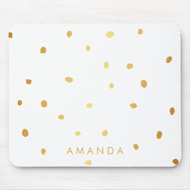 Tapis De Souris Les POINTS de TACHE d'OR de Faux PERSONNALISENT (Devant)