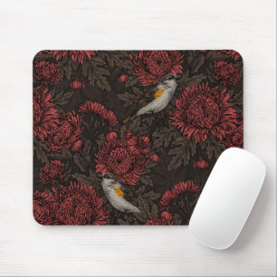 Tapis De Souris Les Reddébutants dans les chrysanthèmes en brun et