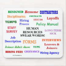 Les ressources humaines ennuyeuses jurent les mots