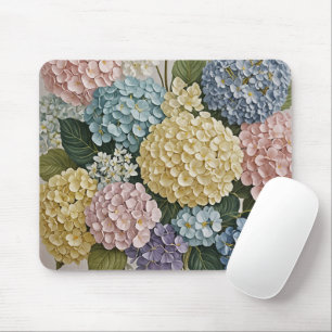 Tapis De Souris Les rêves d'Hydrangea : Les fleurs des pastel