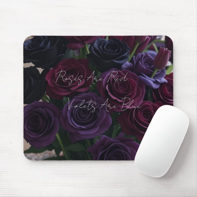 Tapis De Souris Les roses sont rouges, les violettes sont bleues (Avec souris)