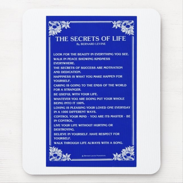 Tapis De Souris Les SECRETS de la VIE par LEVINE de BERNARD (Devant)