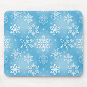 Tapis De Souris Les Snowflakes Sur Aqua