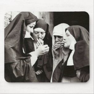 Tapis De Souris Les soeurs fument la photographie Vintage