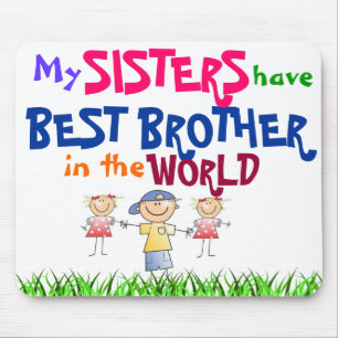 Tapis De Souris Les soeurs ont le meilleur frère Mousepad