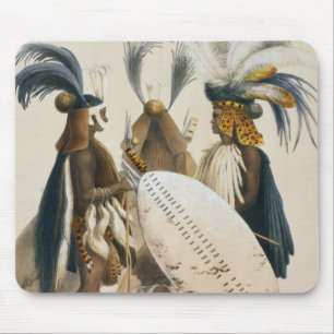 Tapis De Souris Les soldats de zoulou d'Army du Roi Panda's,