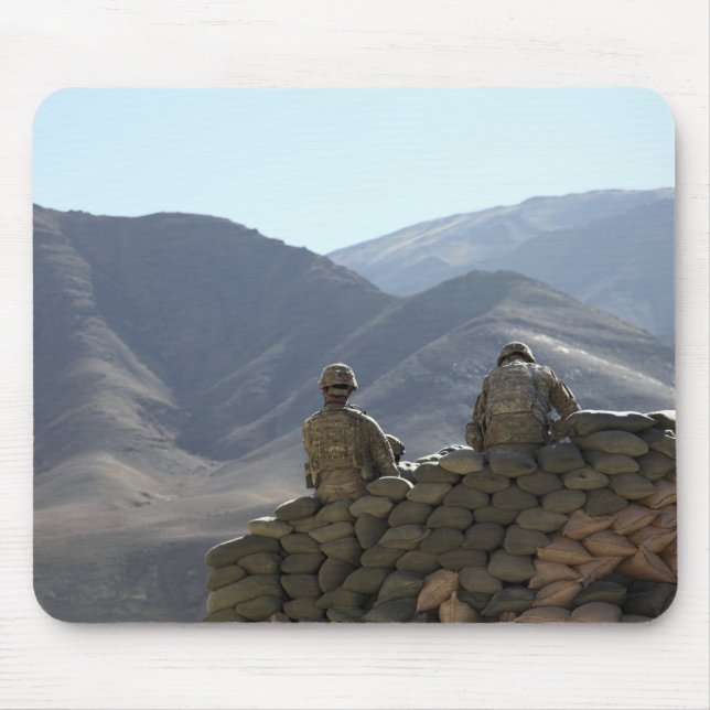Tapis De Souris les soldats gèrent du matériel de communication (Devant)