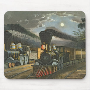 Tapis De Souris Les trains rapides de foudre, 1863