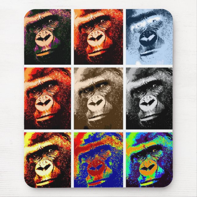 Tapis De Souris Les visages de Gorilla (Devant)