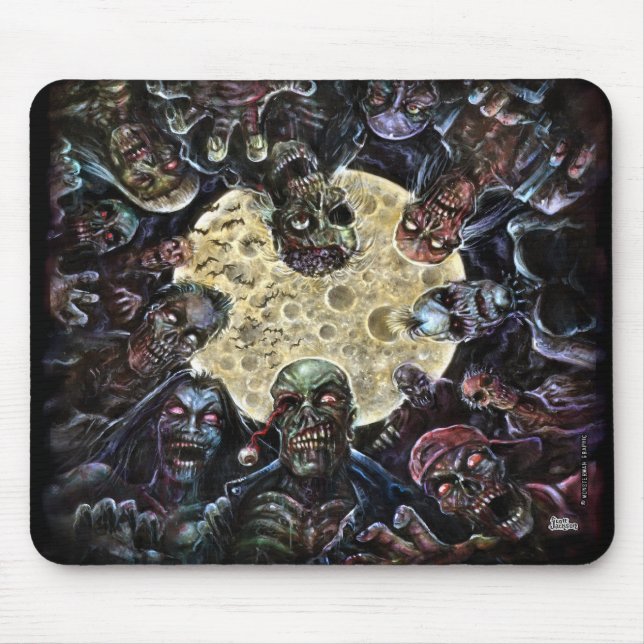 Tapis De Souris Les zombis attaquent (l'horde de zombi) (Devant)