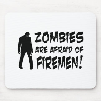 Tapis De Souris Les zombis ont peur des cadeaux de pompiers