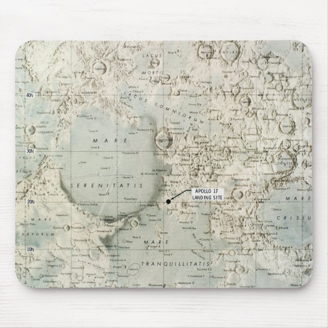 TAPIS DE SOURIS L'ESPACE : LUNE MAP, 1972 (Devant)