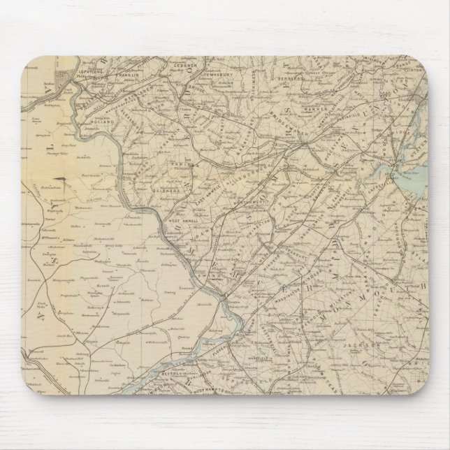 Tapis De Souris L'État du New Jersey, 1877 (Devant)