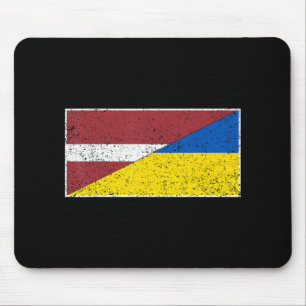 TAPIS DE SOURIS LETTONIE UKRAINE DRAPEAU LATVIENNE NATIONALITÉ UKR
