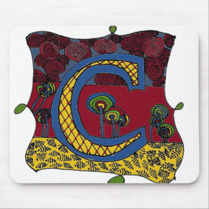 Tapis De Souris Lettre C Mousepad
