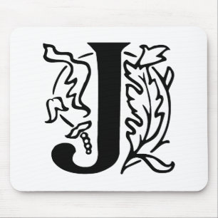 Tapis De Souris Lettre chic J