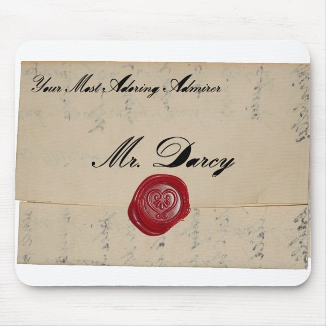 Tapis De Souris Lettre d'amour de M. Darcy Regency Mousepad (Devant)