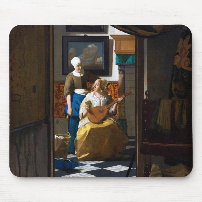 Tapis De Souris Lettre d'amour, Johannes Vermeer (Devant)