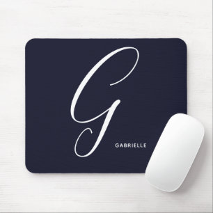 Tapis De Souris LETTRE DE STYLE MONOMOBILE G Bleu Marine