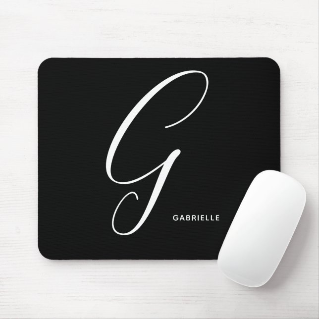 Tapis De Souris Lettre G Black & White (Avec souris)