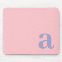 Lettre Monogramme Minimaliste Rose & Bleu