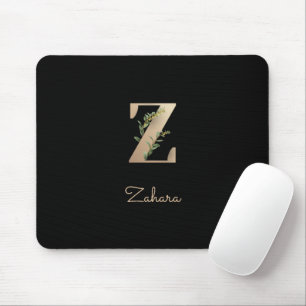 Tapis De Souris LETTRE MONOGRAPHIQUE BOtanique Élégante Z