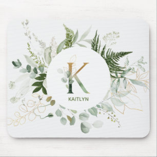 Tapis De Souris LETTRE MONOGRAPHIQUE K VERDOYÈRE Wreath Pad Souris