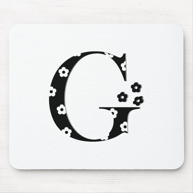 Tapis De Souris LETTRE Motif Fleur G (Devant)