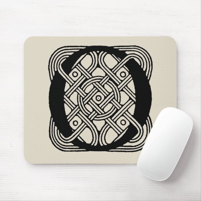 Tapis De Souris Lettre O Vintage Celtic Knot Monogramme (Avec souris)