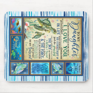 Tapis De Souris Lettre personnalisée à ma fille Amour de maman