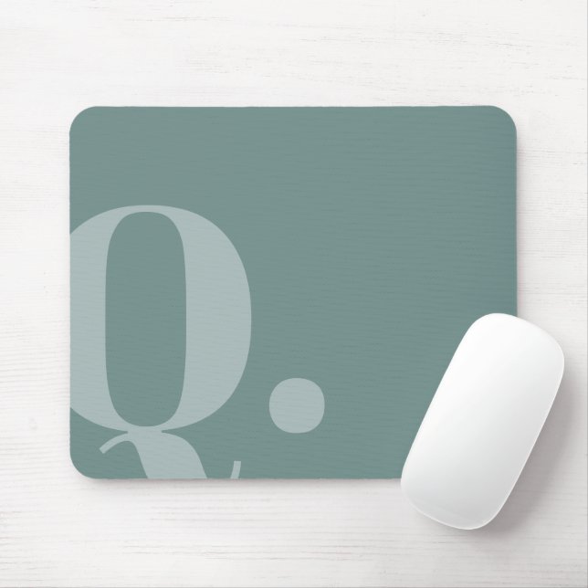 Tapis De Souris Lettre Turquoise coupée (Avec souris)