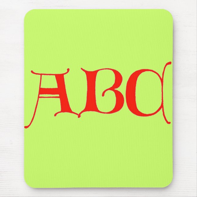 Tapis De Souris Lettres ABC Souris Pad (Devant)