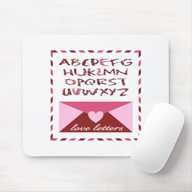 Tapis De Souris Lettres d'amour (Avec souris)
