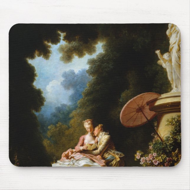 Tapis De Souris Lettres d'amour par Jean Honore Fragonard (Devant)