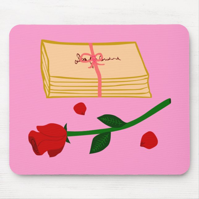 Tapis De Souris Lettres d'amour romantiques (Devant)
