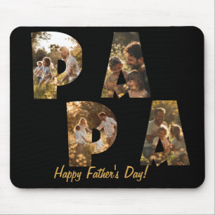 Tapis De Souris Lettres découpées de collection de photos PAPA