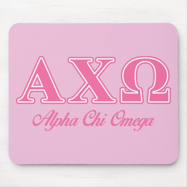 Tapis De Souris Lettres roses d'Omega de Chi d'Alphi (Devant)