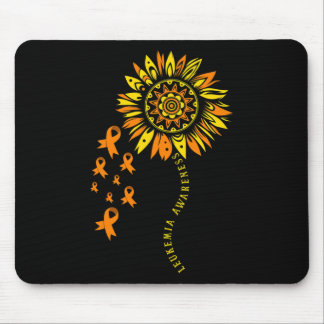 Tapis De Souris Leucémie Guerrier Orange Ribbon Fleur Leukémie Awa